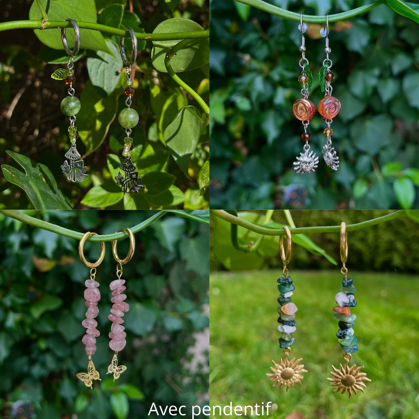 Boucles d'oreilles à customiser
