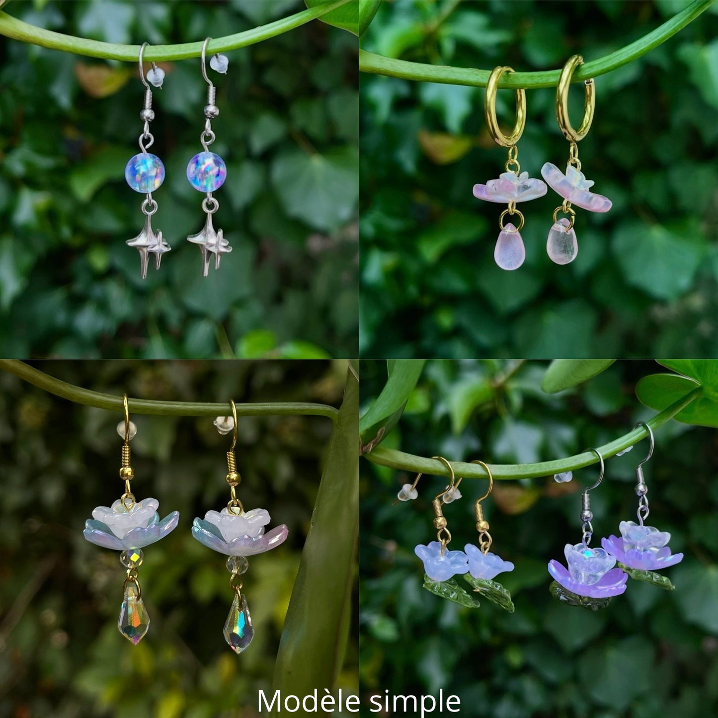 Boucles d'oreilles à customiser